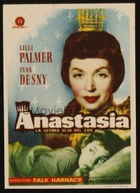 7y136 TEMPESTUOUS LOVE Spanish herald '57 two close up images of Lilli Palmer!