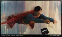 7y155 SUPERMAN 36x60 soundtrack poster '78 c/u of comic book hero Christopher Reeve in flight!