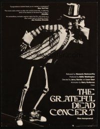 7y466 GRATEFUL DEAD MOVIE trade ad '77 Jerry Garcia in concert, wonderful skeleton image!