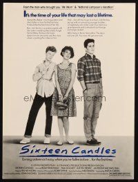 7y478 SIXTEEN CANDLES trade ad '84 Molly Ringwald, Anthony Michael Hall, John Hughes teen classic!