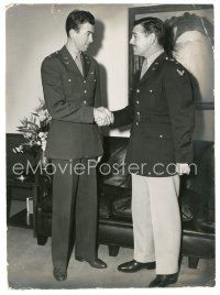 7y001 JAMES STEWART/CLARK GABLE deluxe 8.5x11.75 still '43 as First Lieutenants in Army Air Corps!
