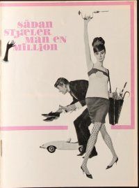 7y377 HOW TO STEAL A MILLION Danish program '66 art of sexy Audrey Hepburn & O'Toole by McGinnis!