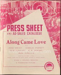 7y507 ALONG CAME LOVE English pressbook '36 different images of Irene Hervey & Charles Starrett!