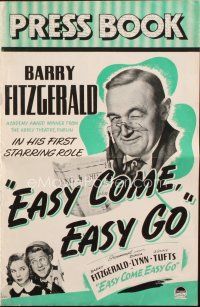 7y517 EASY COME, EASY GO English pressbook '46 horse racing bettor Barry Fitzgerald, Diana Lynn