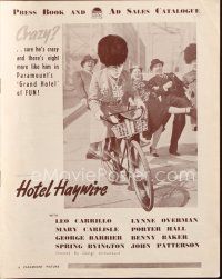 7y531 HOTEL HAYWIRE English pressbook '37 Leo Carrillo, Lynne Overman, different images!
