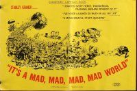 7y534 IT'S A MAD, MAD, MAD, MAD WORLD English pressbook '64 art by Jack Davis, Stooges inside!