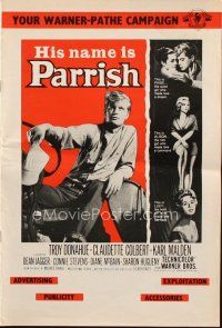 7y553 PARRISH English pressbook '61 different images of Troy Donahue & pretty Connie Stevens!