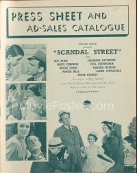 7y558 SCANDAL STREET English pressbook '38 different images of Lew Ayres & pretty Louise Campbell!