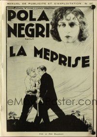 7y497 SECRET HOUR French pb '28 Pola Negri, Jean Hersholt, great poster images, R. Houy art!