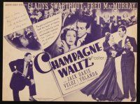 7y022 CHAMPAGNE WALTZ herald '37 Fred MacMurray, Gladys Swarthout, different images!