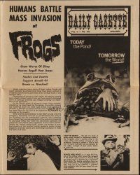 7y033 FROGS herald '72 great image of man-eating amphibian with human hand hanging from mouth!