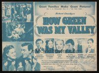 7y093 HOW GREEN WAS MY VALLEY Australian herald '41 John Ford's Best Picture of 1941, different!