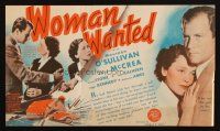 7y081 WOMAN WANTED herald '35 pretty Maureen O'Sullivan helps escaped fugitive Joel McCrea!