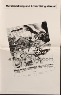 7y587 7th VOYAGE OF SINBAD pressbook R75 Kerwin Mathews, Ray Harryhausen fantasy classic!