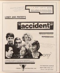 7y591 ACCIDENT pressbook '67 directed by Joseph Losey, written by Harold Pinter, Dirk Bogarde