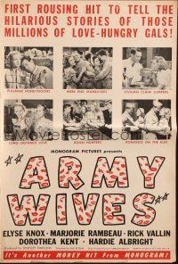 7y605 ARMY WIVES pressbook '44 Elyse Knox, Marjorie Rambeau, World War II Home Front!