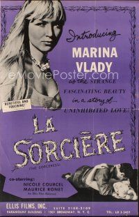 7y623 BLONDE WITCH pressbook '55 sexy Marina Vlady is the strange & fascinating Sorceress!