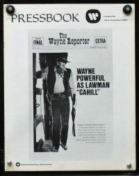 7y634 CAHILL pressbook '73 classic United States Marshall John Wayne!