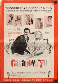7y637 CASANOVA '70 pressbook '65 Marcello Mastroianni, super sexy Virna Lisi!