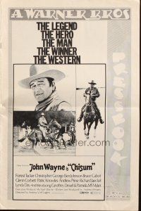 7y641 CHISUM pressbook '70 The Legend big John Wayne, Forrest Tucker, cowboy western!