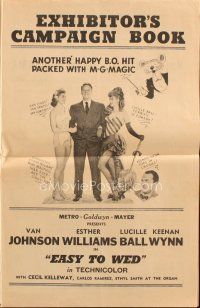 7y572 EASY TO WED Australian pressbook '46 different images of Van Johnson & Esther Williams!