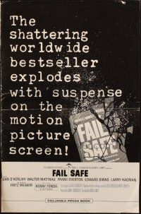 7y681 FAIL SAFE pressbook '64 the shattering worldwide bestseller directed by Sidney Lumet!