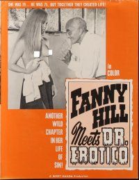 7y682 FANNY HILL MEETS DR EROTICO pressbook '67 Barry Mahon, another chapter in her life of sin!