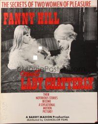 7y683 FANNY HILL MEETS LADY CHATTERLEY pressbook '67 Barry Mahon, secrets of 2 women of pleasure!