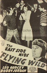 7y698 FLYING WILD pressbook R49 East Side Kids Leo Gorcey & Bobby Jordan, Dave O'Brien
