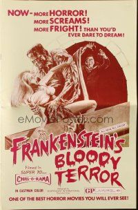 7y704 FRANKENSTEIN'S BLOODY TERROR pressbook '71 Paul Naschy Spanish monster movie!
