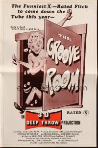 7y722 GROOVE ROOM pressbook '75 Ole Soltoft, Sue Longhurst, Diana Dors, x-rated 3D comedy sex!