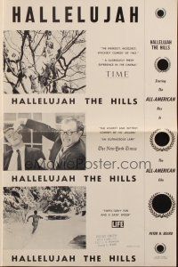 7y731 HALLELUJAH THE HILLS pressbook '63 the wildest & wittiest comedy of the season!