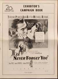 7y761 I'LL NEVER FORGET YOU pressbook '51 Tyrone Power travels back in time to meet Ann Blyth!