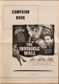 7y764 INVISIBLE WALL pressbook '47 he loses $10,000 of his bookie's money & is accused of murder!
