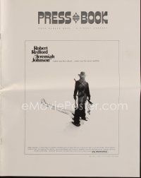 7y774 JEREMIAH JOHNSON pressbook '72 Robert Redford, Will Geer, directed by Sydney Pollack!