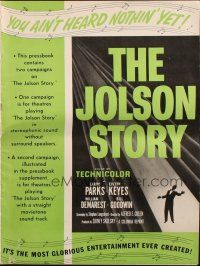 7y776 JOLSON STORY pressbook R54 Larry Parks & Evelyn Keyes in bio of world's greatest entertainer