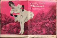 7y809 MADAME SANS GENE pressbook R63 wonderful art of super sexy Sophia Loren in low-cut dress!