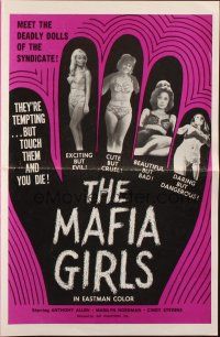 7y810 MAFIA GIRLS pressbook '69 tempting deadly dolls of the syndicate, but touch them & you die!