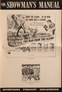 7y816 MAN FROM THE ALAMO pressbook '53 Boetticher, Glenn Ford was the man they called The Coward!