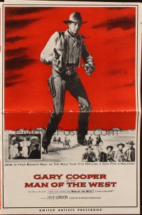 7y819 MAN OF THE WEST pressbook '58 Gary Cooper is the man of the soft word, notched gun & fast draw