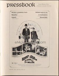 7y829 McCABE & MRS. MILLER pressbook '71 directed by Robert Altman, Warren Beatty, Julie Christie
