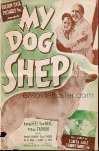 7y843 MY DOG SHEP pressbook '46 great images of boy and his beloved German Shepherd!