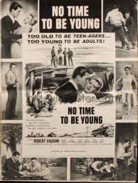 7y852 NO TIME TO BE YOUNG pressbook '57 Robert Vaughn, too old to be teens, too young to be adults!