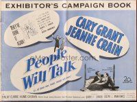 7y867 PEOPLE WILL TALK pressbook '51 Cary Grant, Jeanne Crain, romantic comedy!