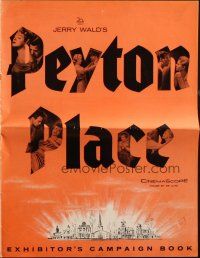7y870 PEYTON PLACE pressbook '58 Lana Turner, from a novel of small town life by Grace Metalious!