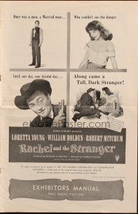 7y887 RACHEL & THE STRANGER pressbook '48 William Holden & Robert Mitchum fight over Loretta Young!