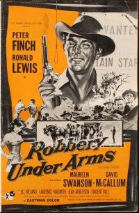 7y898 ROBBERY UNDER ARMS pressbook '58 hold up goes wrong in the Australian Outback, classic!