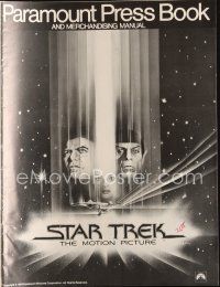 7y937 STAR TREK pressbook '79 cool art of William Shatner & Leonard Nimoy by Bob Peak!