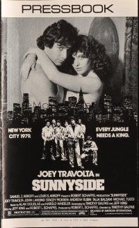 7y947 SUNNYSIDE pressbook '79 Joey Travolta leads a gang in New York City!