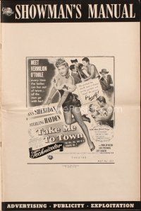 7y953 TAKE ME TO TOWN pressbook '53 the saga of sexy Ann Sheridan & men she fooled, Sterling Hayden